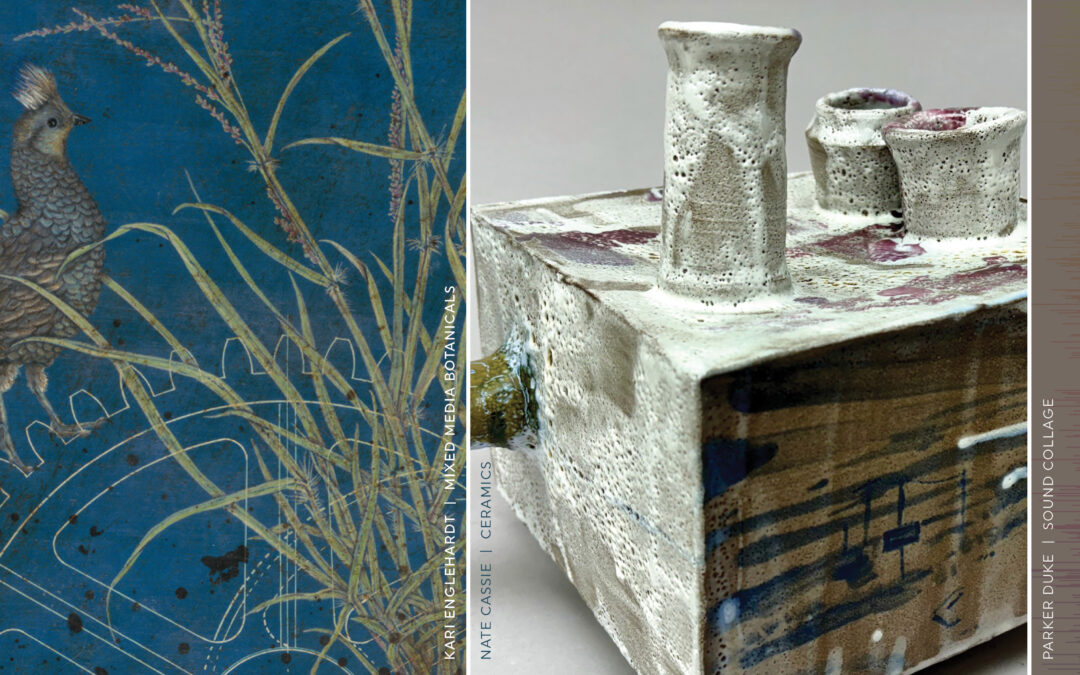 “disturbances” Exhibit featuring Kari Englehardt, Nate Cassie and Parker Duke.